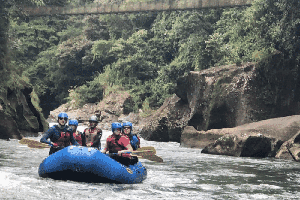 Raft through deep gorges