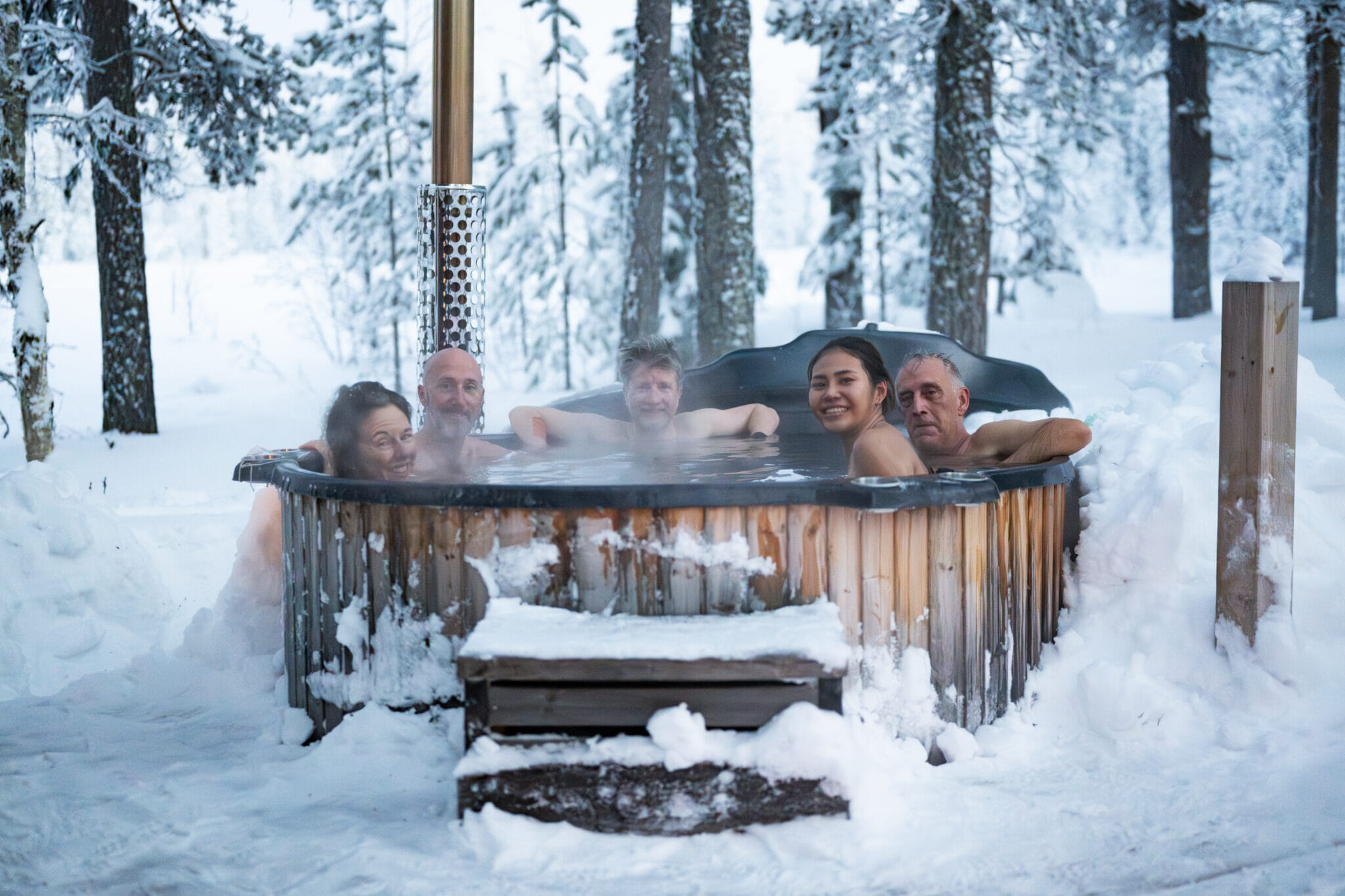 Daily sauna and hot tub