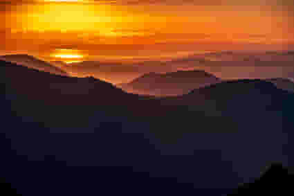 Yr Wyddfa Snowdon Summit at Sunrise