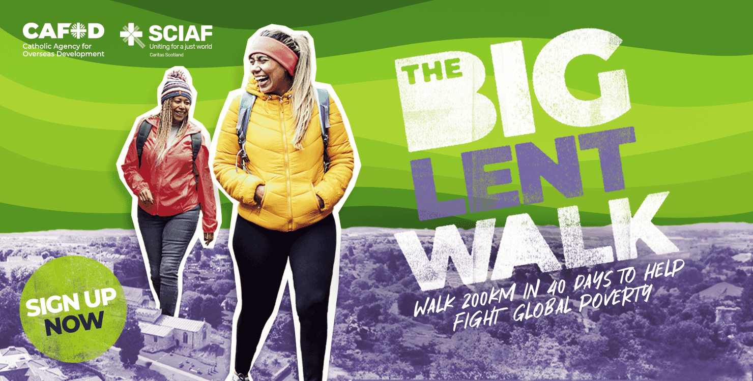 Challenge yourself to walk (or run) 200km throughout Lent to help fight global poverty. Walk when and where you choose, alone or with friends, and receive goodies!