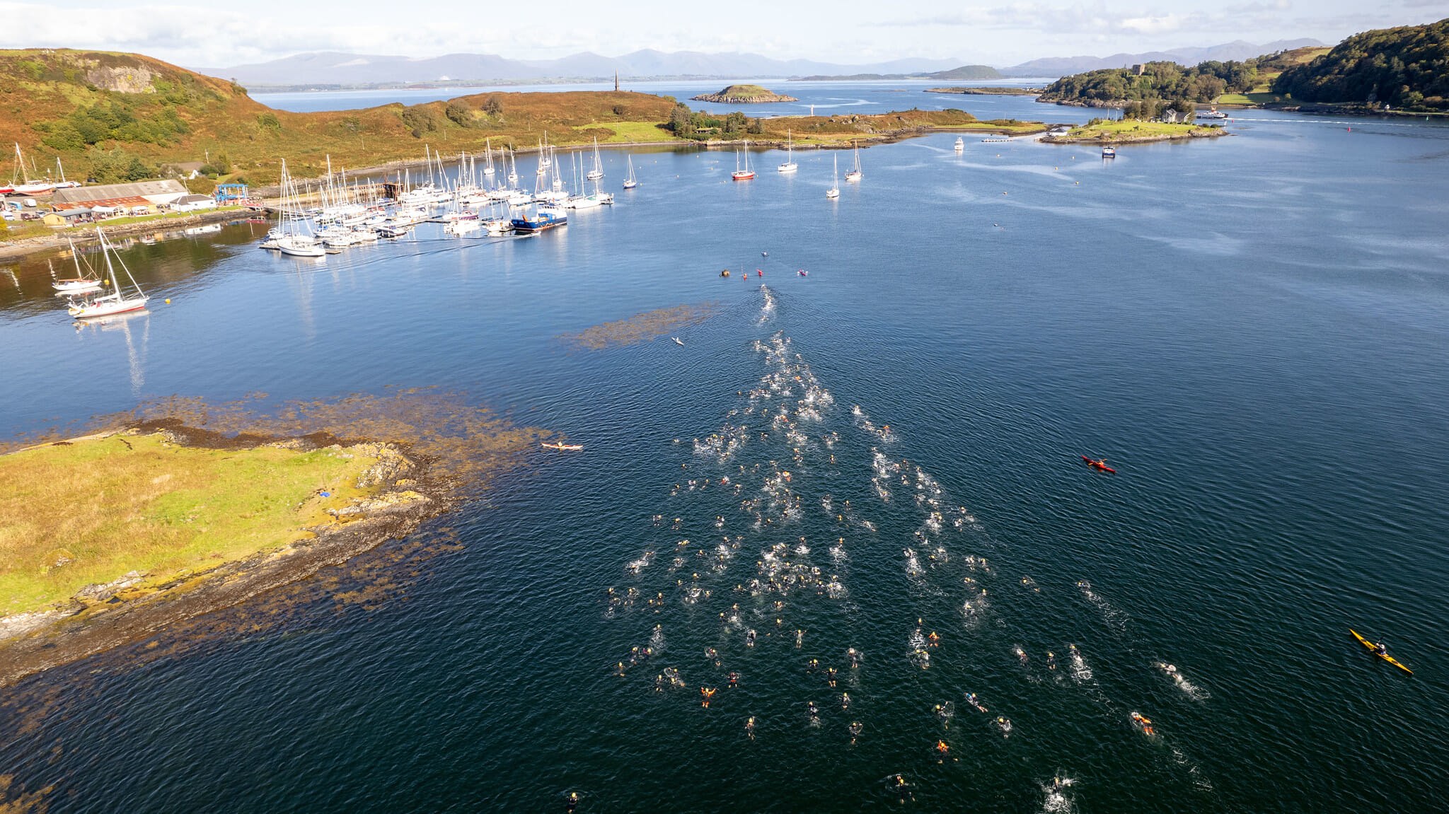 An award-winning triathlon on the incredible, unspoilt Hebridean Island of Kerrera, off Scotland's stunning west coast with the accessible marina and its facilities as the main hub.