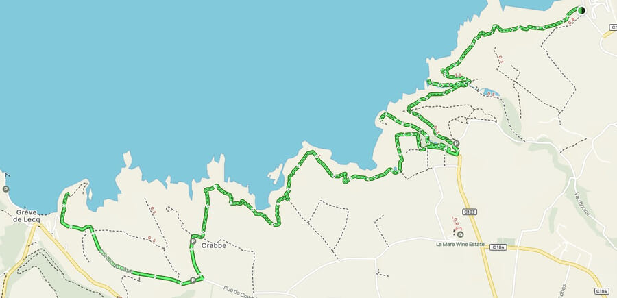 10 Mile route map