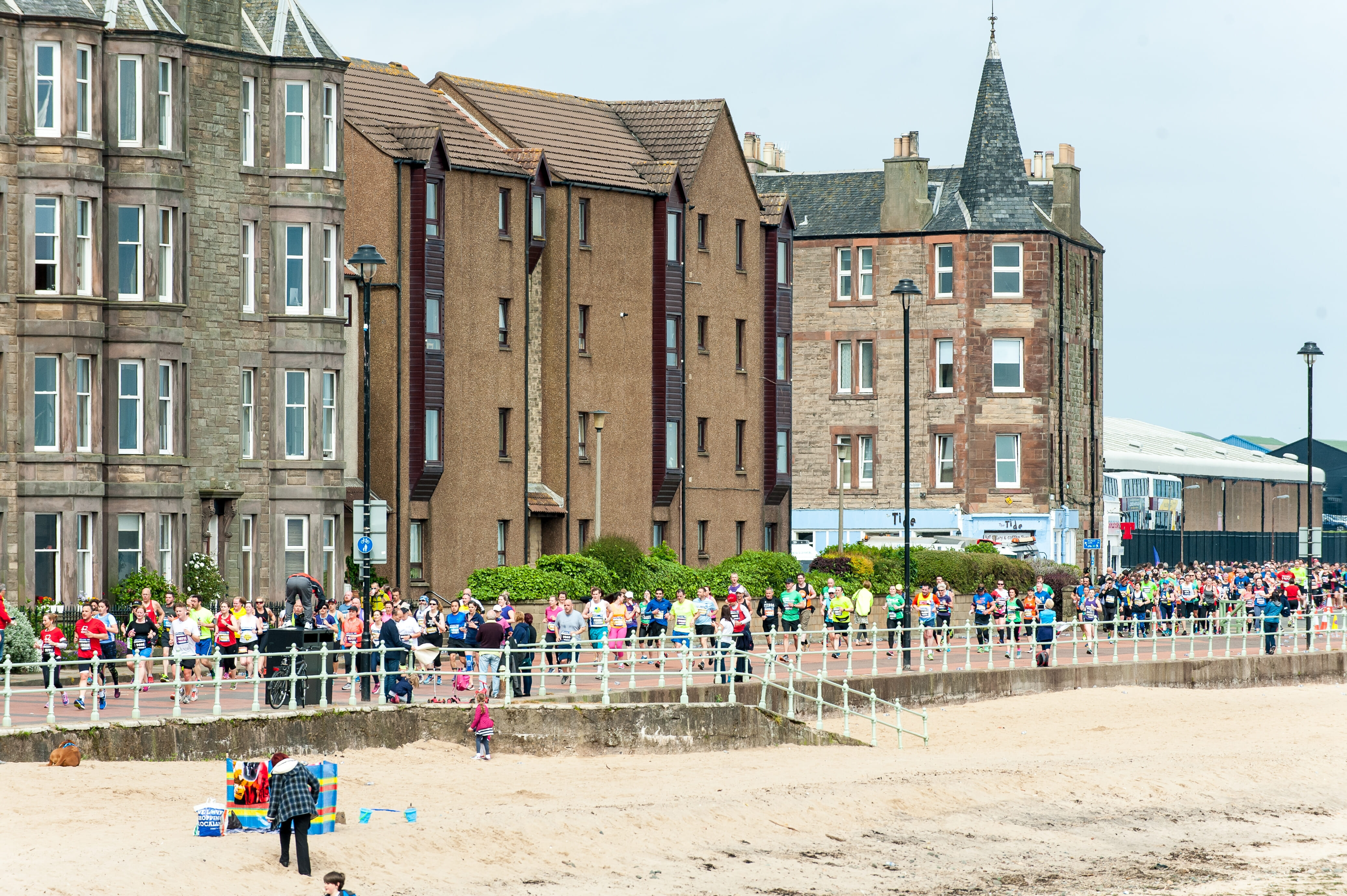 The marathon route journeys up the coast