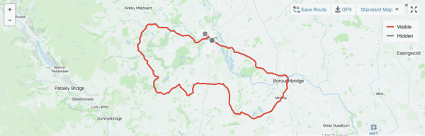 Road bike: via Boroughbridge and Grantley