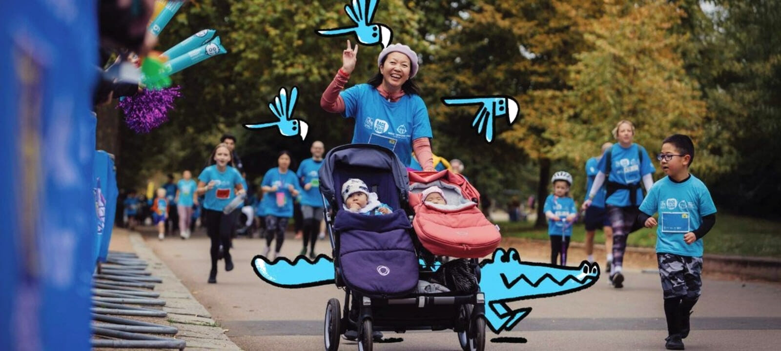 From walking and wheeling to running and scooting, take on 2K or 5K at this charity fun and family festival to help beat childhood cancer.
