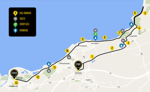 Scottish Half Marathon route map