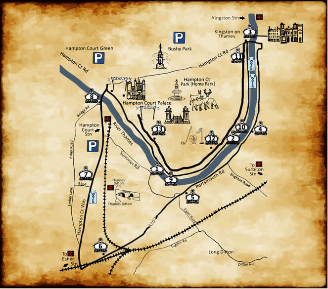 Hampton Court Half Marathon Route Map