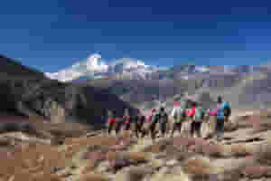 hikers during the annapurnas tour 49