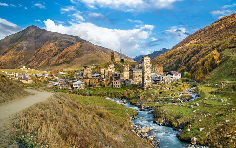 svan towers in the traditional village of ushguli adobe stock 3601