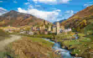 svan towers in the traditional village of ushguli adobe stock 3601