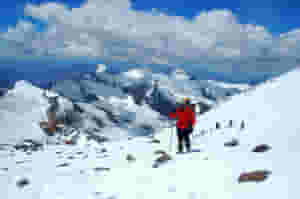 hiker during the aconcagua ascent 1012