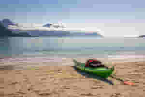 kayak on the beach in lofoten 771