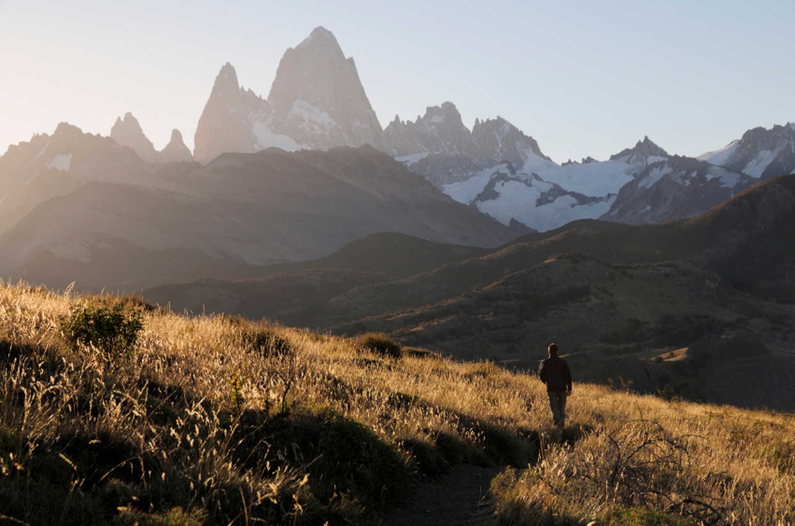 hiker in torres del paine national park 133