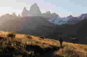 hiker in torres del paine national park 133