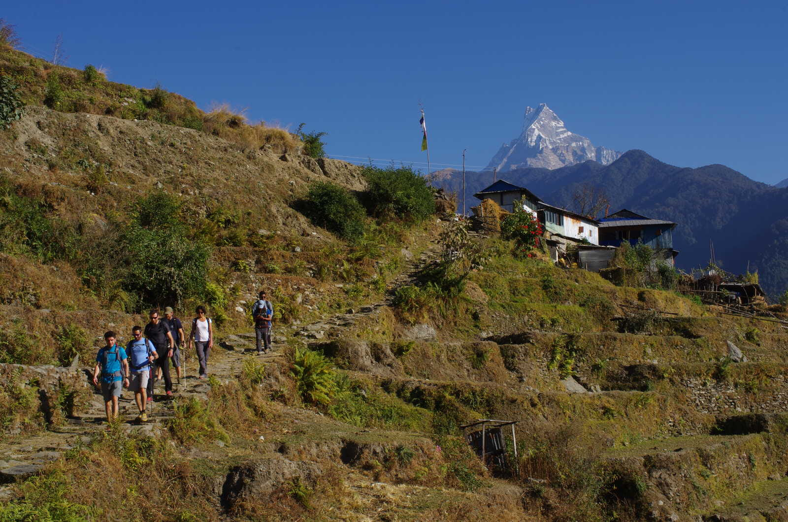 hiking in the annapurna balconies 61
