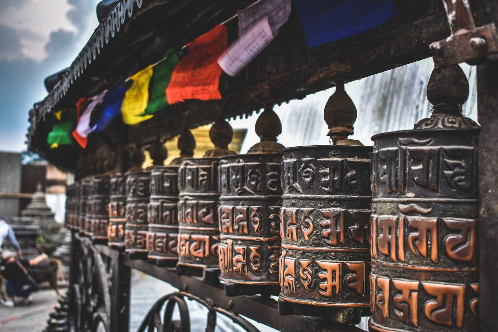 prayer wheels in katmandu nepal 33