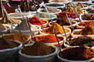 spices in a market in bhutan 329