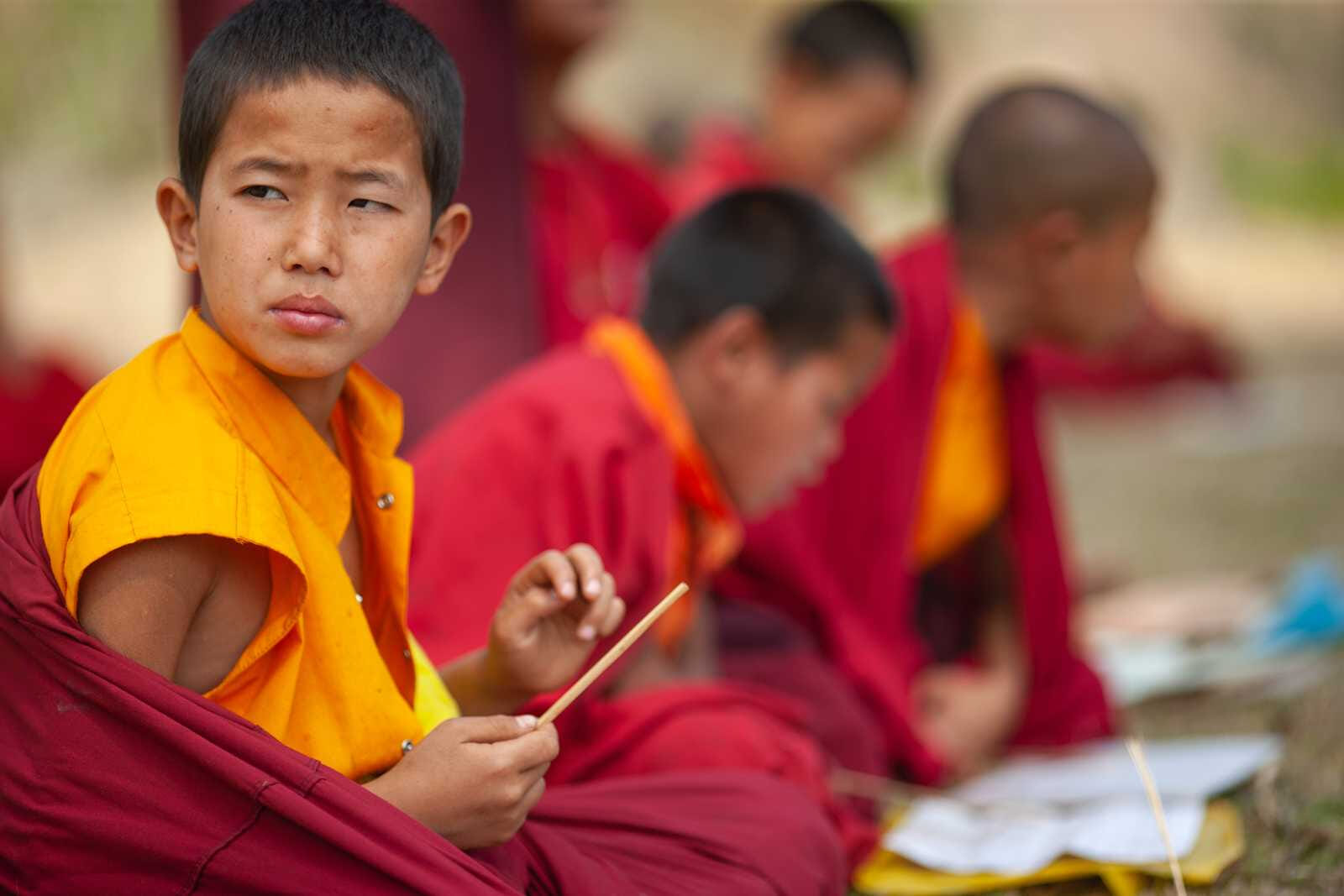 young buddhist monk in thimphu bhutan 300