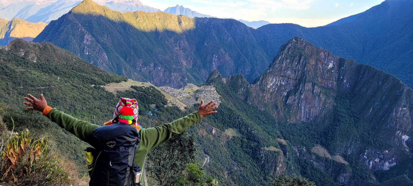 looking out onto machu picchu from the inca trail quispe jose 3817