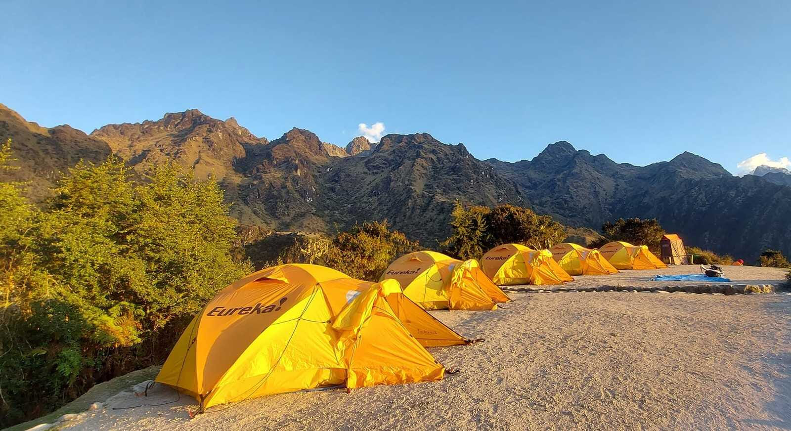 camp all set up ready for trekkers to arrive quispe jose 3826