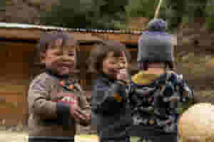 local children during the manaslu circuit trek 361