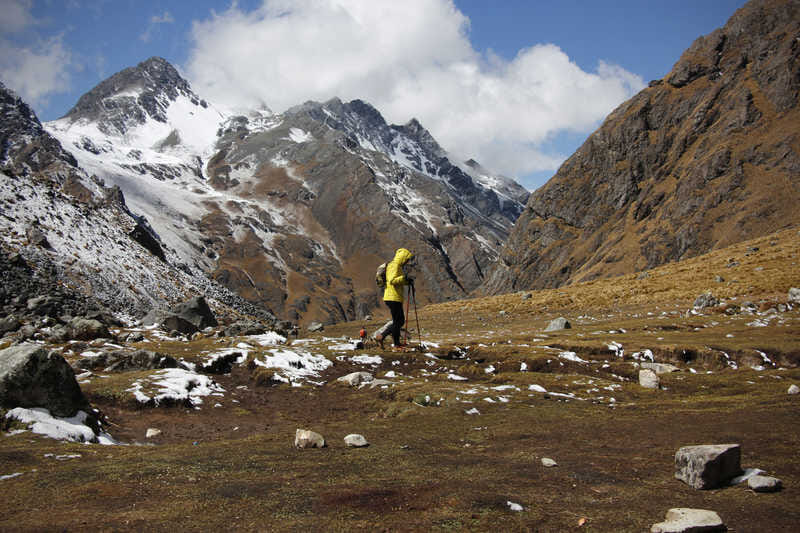 hiker during the salkantay trek 874