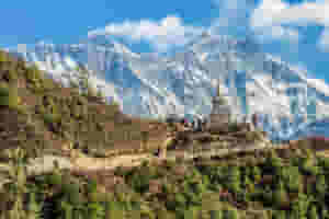 peaceful landscape in namche bazaar nepal 30