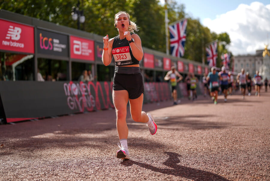 The London Marathon finishes along the Mall