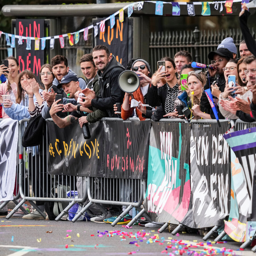 Spectators at the London Marathon