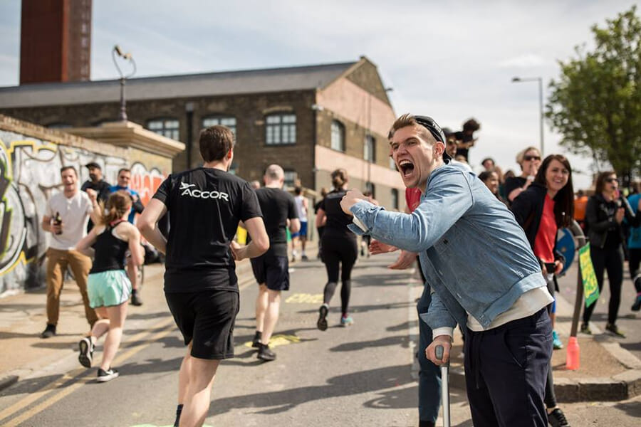 Supporters at the Hackney Half