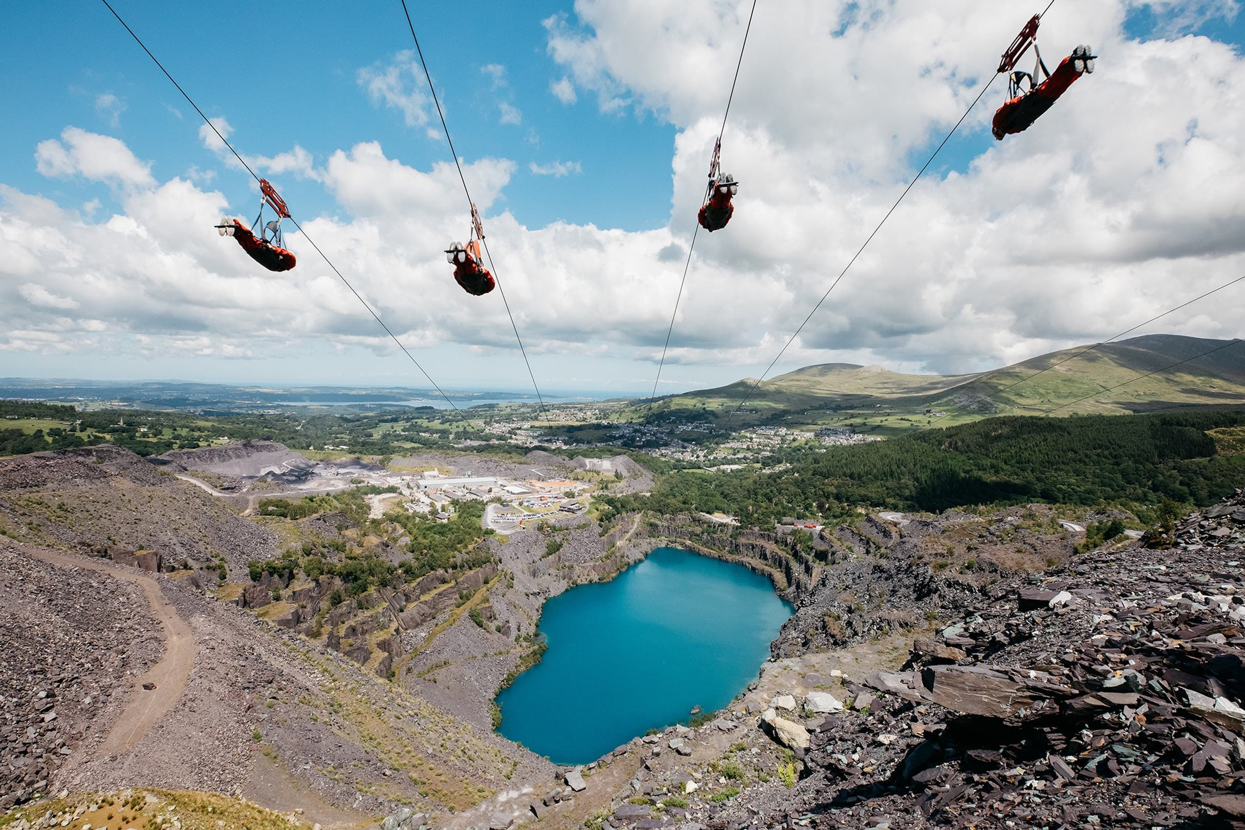 Zip slide for charity