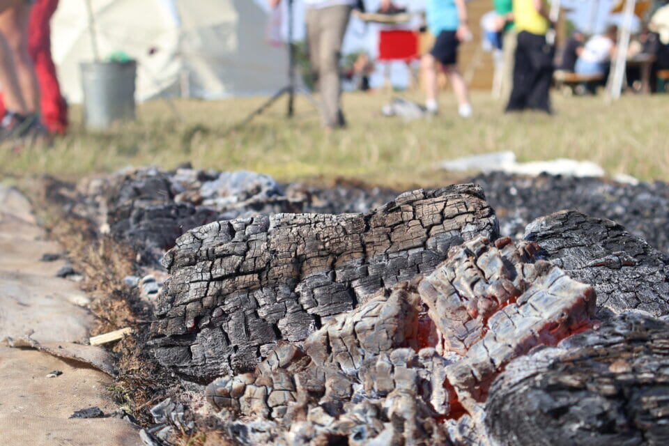 hot coals