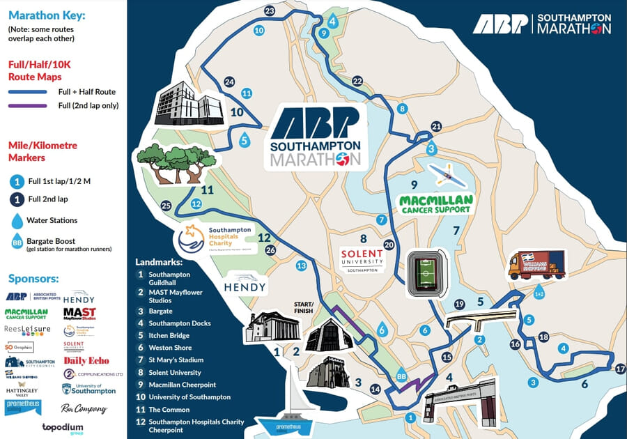 Marathon route map