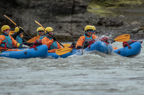 Pack raft the Pjorsa