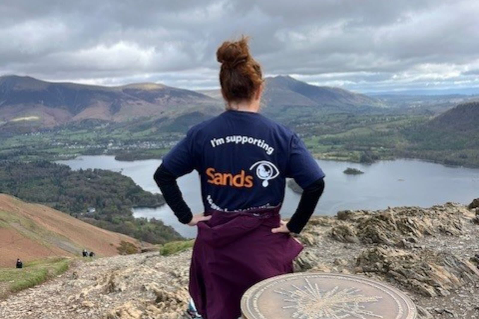 Catbells sumbit with Liz and Derwent Water (1)
