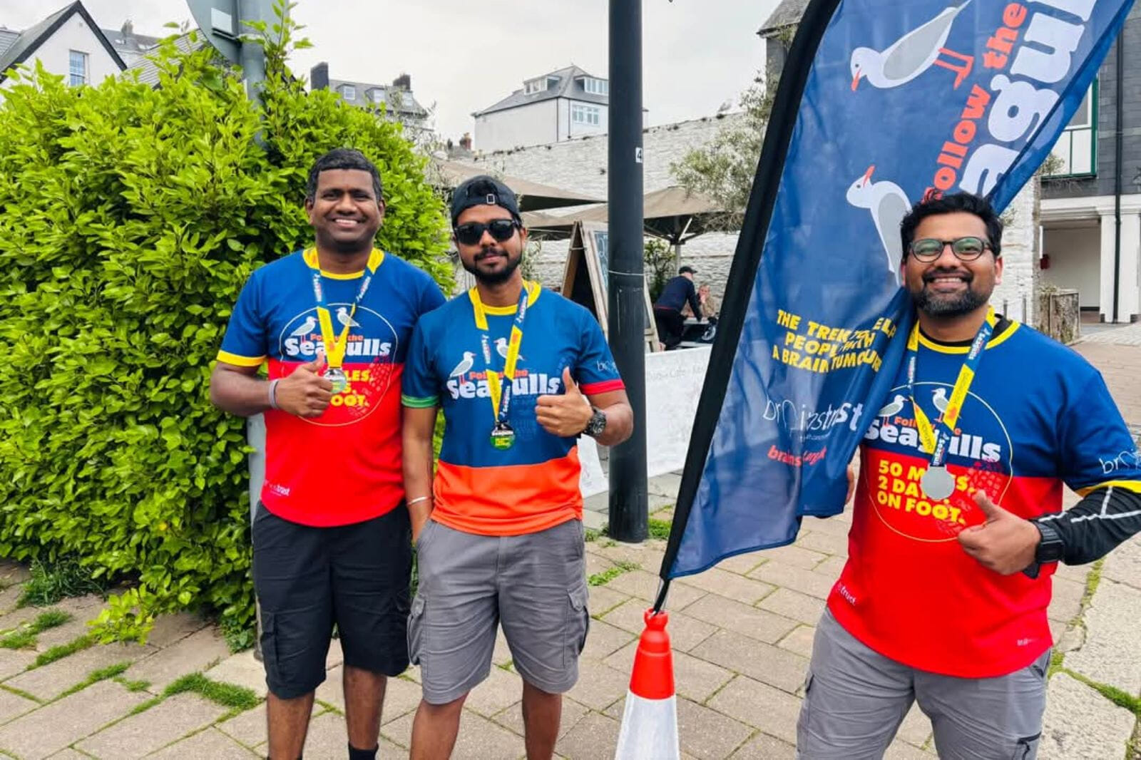 Team Ashford at the finish line Dartmouth 1 day 2025