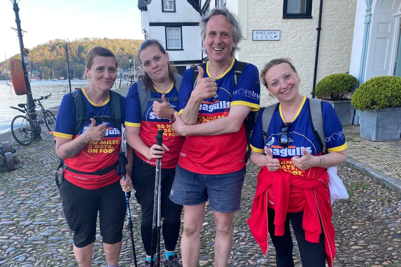 Team Lardy Cake at the finih line Dartmouth Day 2 2025