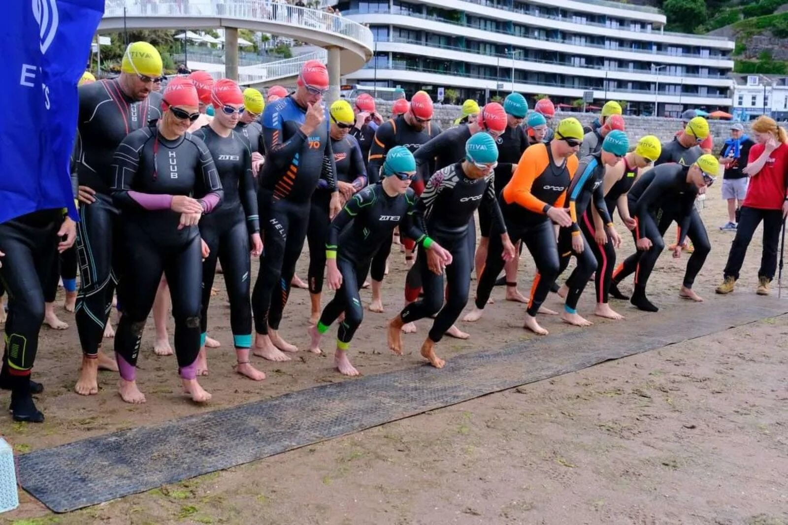 The ever-popular English Riviera Swims offer a choice of distances in the warm and sheltered sea at Torquay, for a wide range of swimming abilities. This beach has an excellent water quality record.