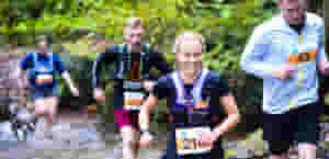 Off-road trail half marathon around the grounds of Escot Park with some tough little climbs along the way. Ideal for runners of all abilities with canicross category too. Medal for every finisher!