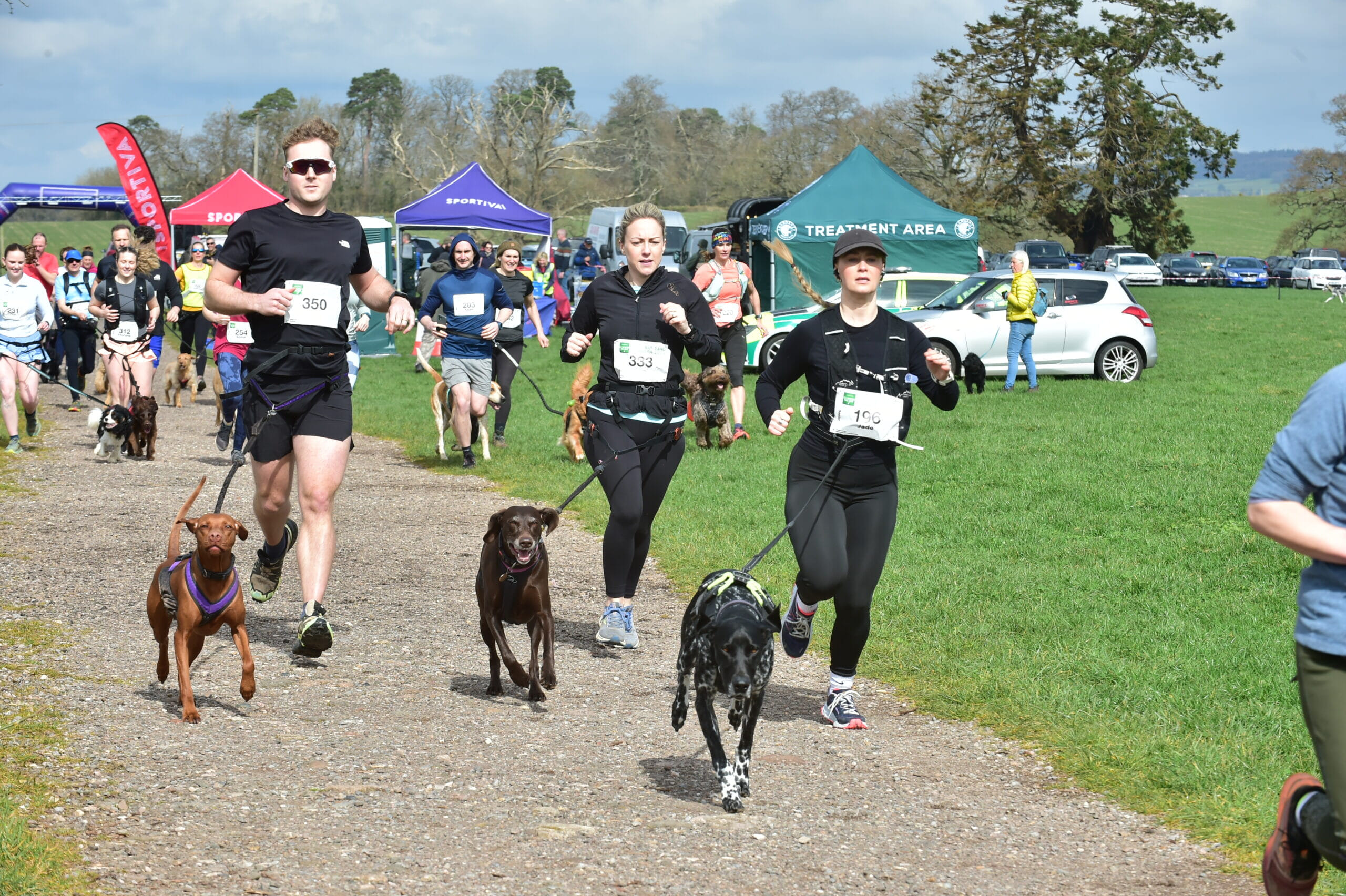Off-road trail half marathon around the grounds of Escot Park with some tough little climbs along the way. Ideal for runners of all abilities with canicross category too. Medal for every finisher!