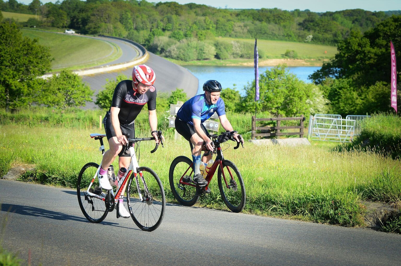 Swimming and shop cycling duathlon