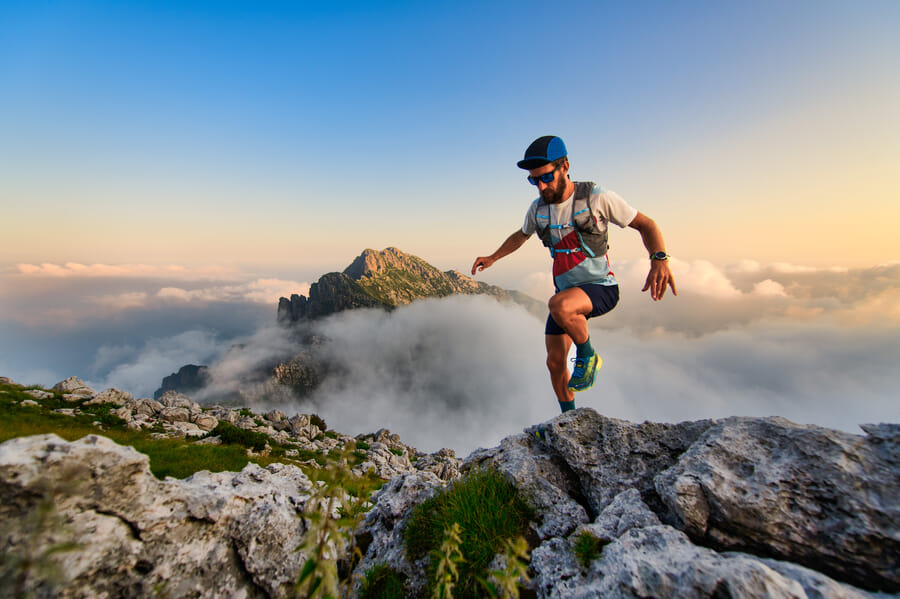 Ultra marathon in mountains