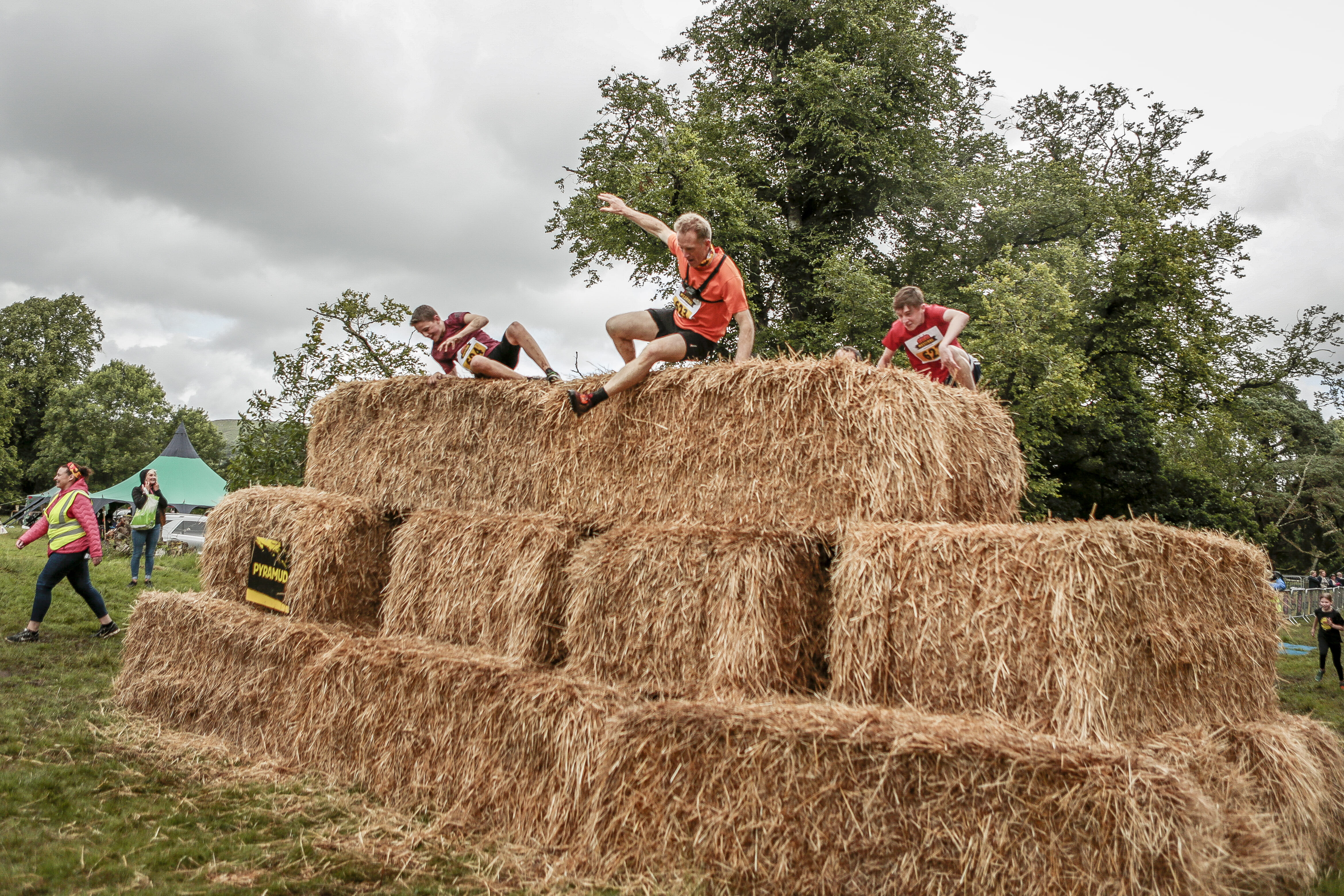 Racing over hay bales