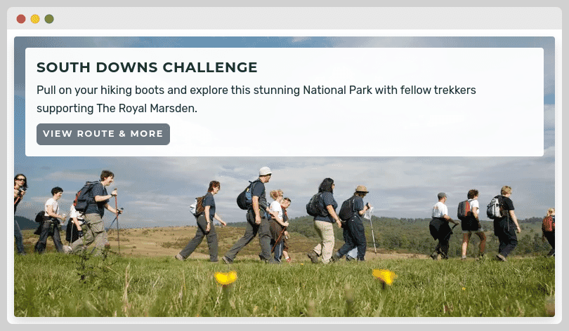 South Downs Challenge website feature