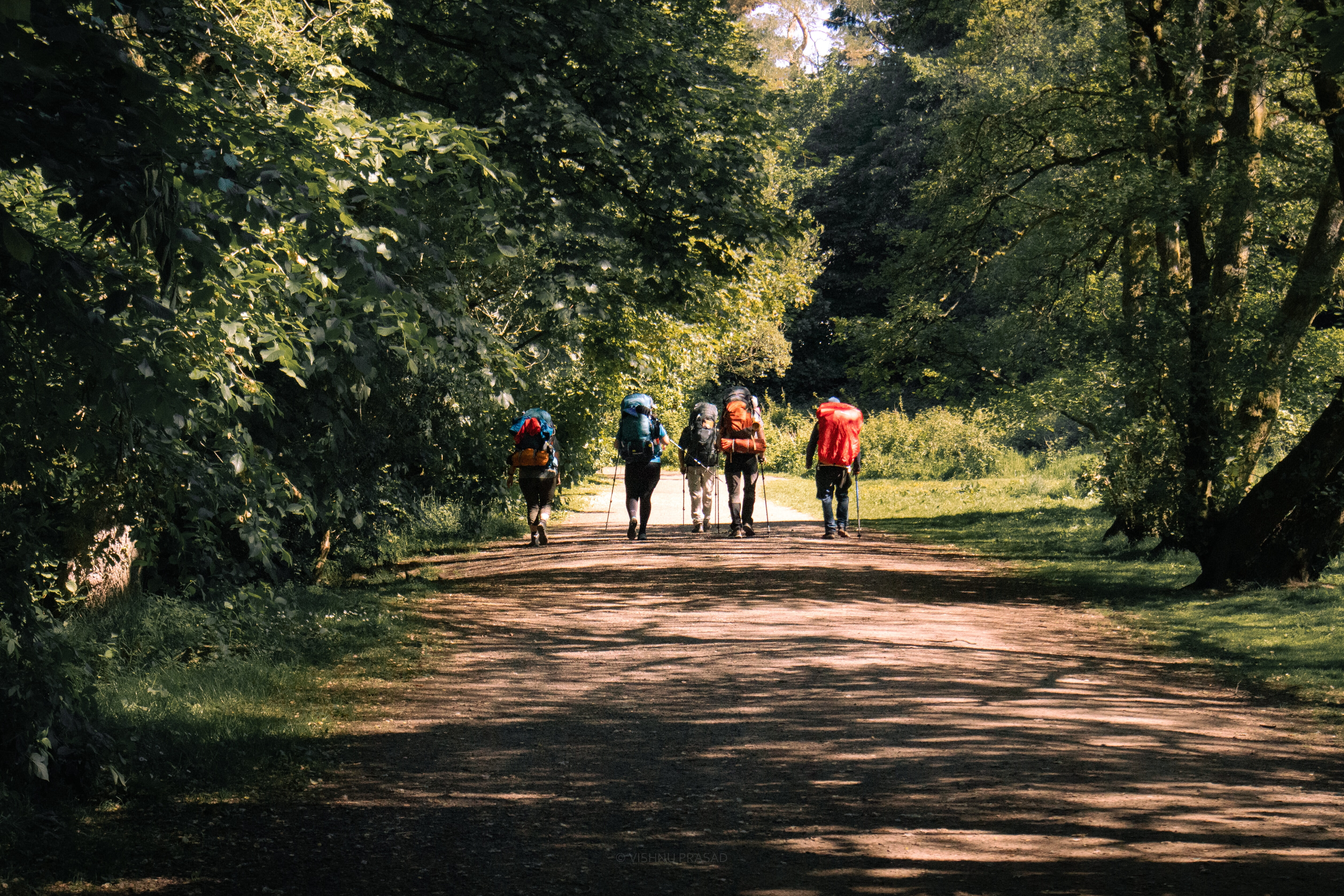 Hiking in the sun