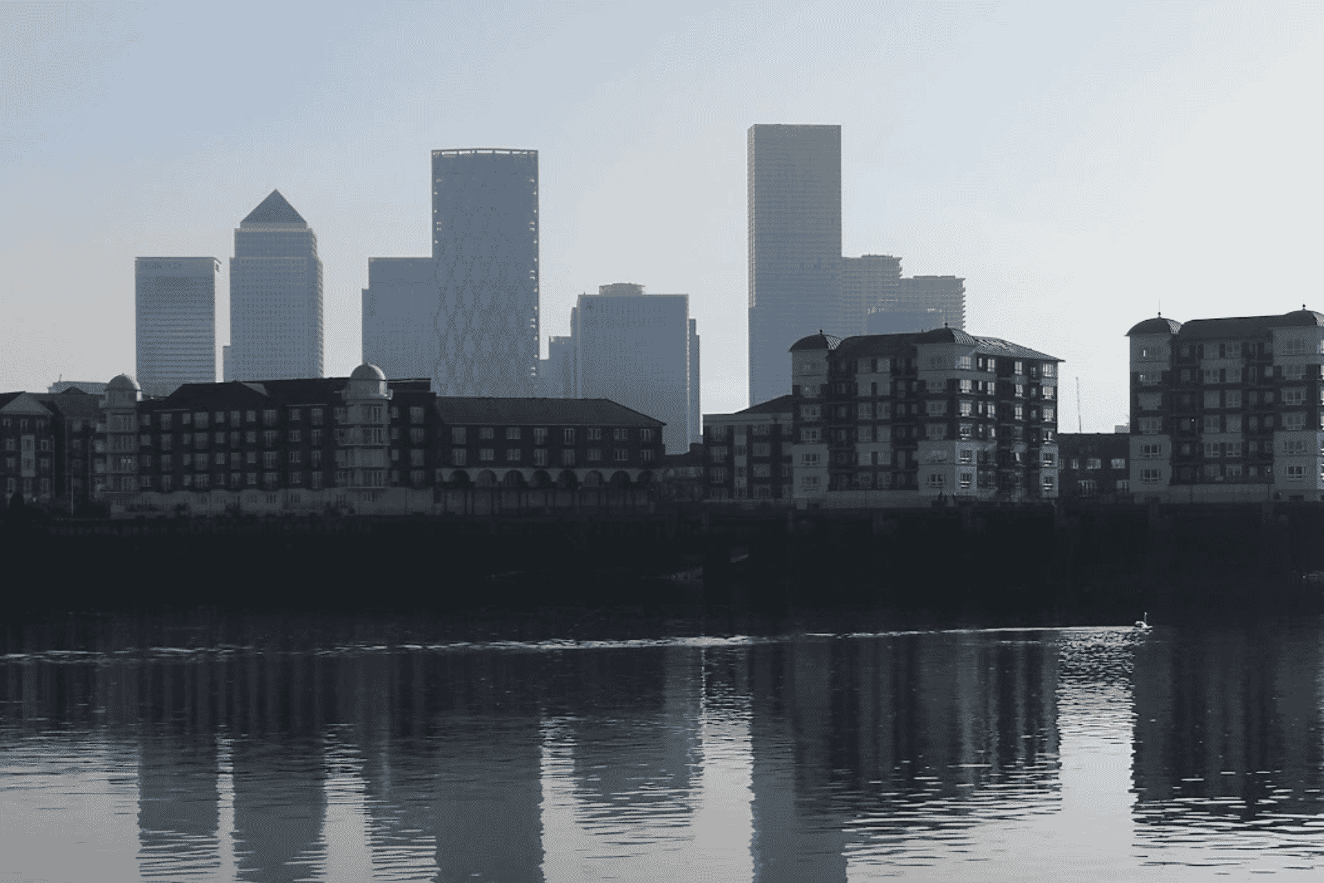 Temples of Mommon tower over Canary Wharf